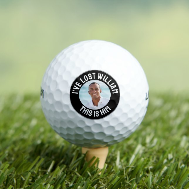 Pelotas De Golf Foto divertida personalizada perdida (Camiseta in situ)