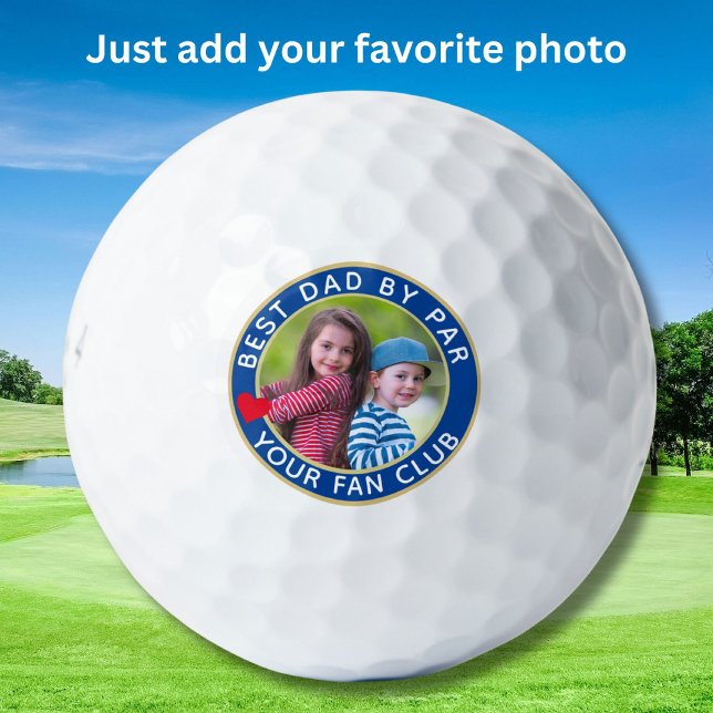 Pelotas De Golf Foto Familiar Mejor Papá Por Par Personalizado (Subido por el creador)