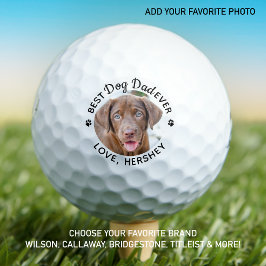 Pelotas De Golf Foto moderna personalizada del mejor padre del per