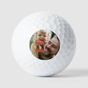 Pelotas De Golf Foto personalizada de Best Daddy Ever Retro