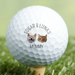Pelotas De Golf Foto personalizada de cara de gato de perro, regal