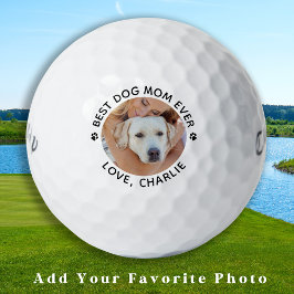 Pelotas De Golf Foto personalizada de la mejor madre del perro de 