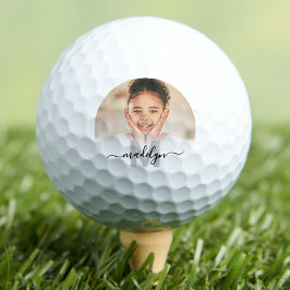 Pelotas De Golf Foto personalizada de monograma