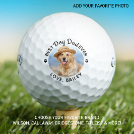 Pelotas De Golf Foto personalizada de papá de perro mejor Personal