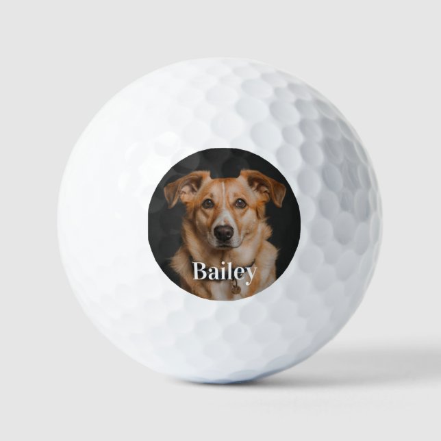 Pelotas De Golf Foto personalizada de perro mascota  golf personal (Anverso)