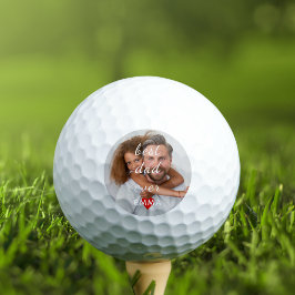 Pelotas De Golf Foto personalizada l Mejor papá del mundo & Corazó