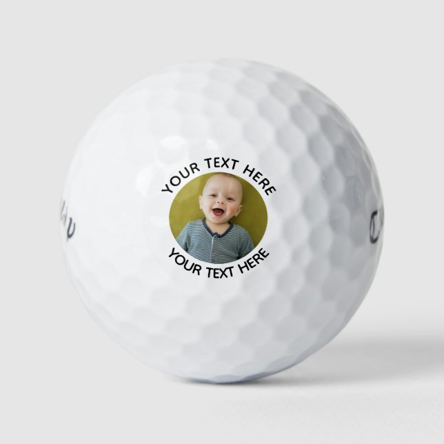 Pelotas De Golf Foto personalizada Moderno Crear plantilla Golfer (Anverso)