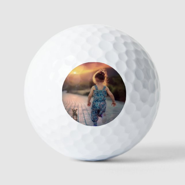Pelotas De Golf Foto personalizada por personalizado (Anverso)