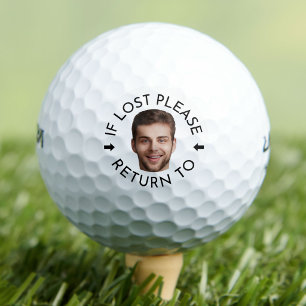Pelotas De Golf Foto personalizada si se pierde, por favor devuélv