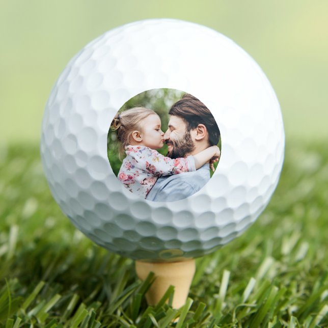 Pelotas De Golf Foto personalizada simple de golfista (Create your Own Photo Golf Balls)