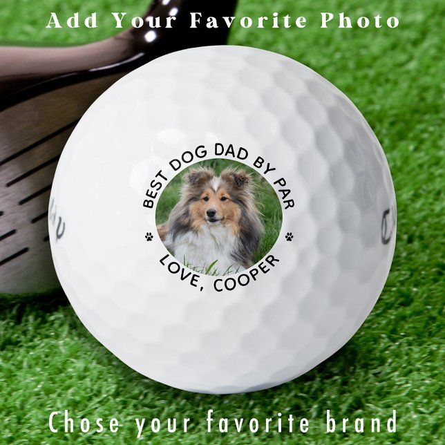 Pelotas De Golf Foto personalizado DOG DAD Golfer moderno personal (Subido por el creador)