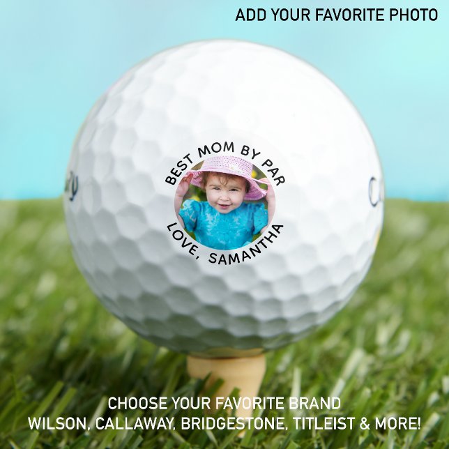 Pelotas De Golf Foto personalizado Mejor Mamá De Par Black White (Subido por el creador)