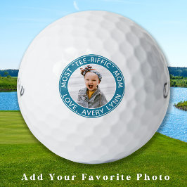 Pelotas De Golf Foto personalizado MOM Personalizada Trendy Golfer