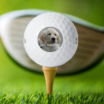 Pelotas De Golf Foto y nombre del perro recuperador de oro persona<br><div class="desc">Personalice este keepsake con la foto y el nombre de su perro o cachorro (u otra foto/nombre de otro mascota o persona). El texto dice "Mejor perro nunca" o agrega tu propio texto - Amamos a Daisy (el nombre del perro), el cumpleaños del perro o el día de pasar. Simplemente...</div>