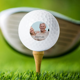 Pelotas De Golf Foto y nombre del personalizado o monograma person