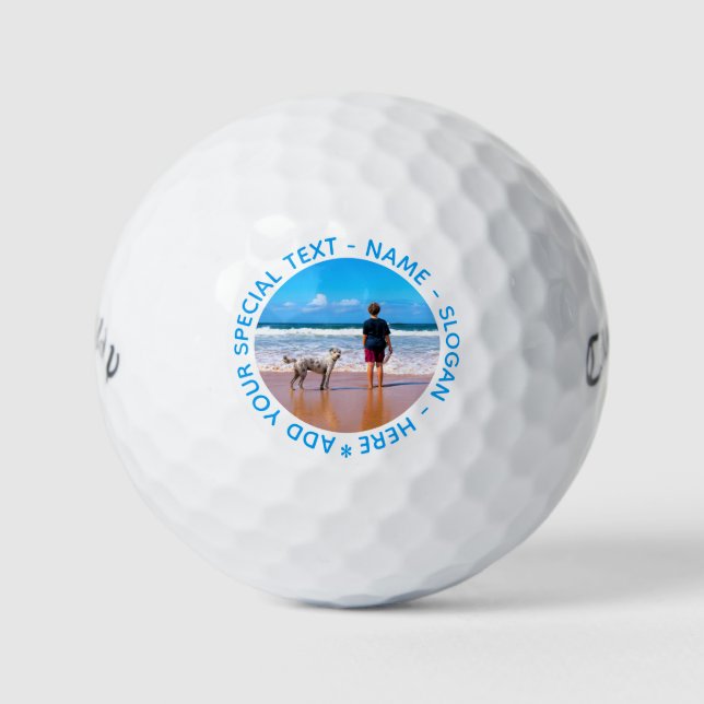 Pelotas De Golf Foto y texto personalizado - Su propio diseño - Su (Anverso)