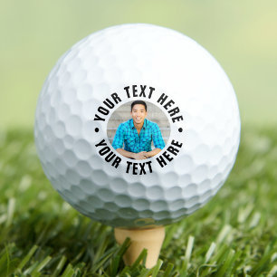 Pelotas De Golf Foto y texto personalizados