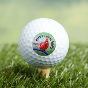 Pelotas De Golf Fotografía del Cardenal Rojo