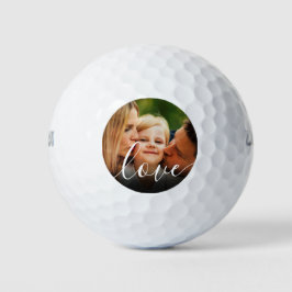 Pelotas De Golf Fotografía familiar moderna de amor Tipografía de