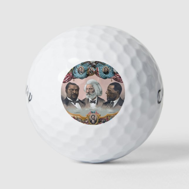 Pelotas De Golf Fr3d3rick Bailey Douglass con negro abolicionista (Anverso)