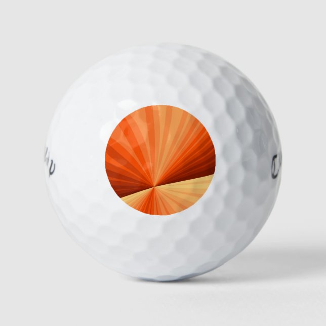 Pelotas De Golf Fractal gráfico de vainilla roja, Naranja abstract (Anverso)
