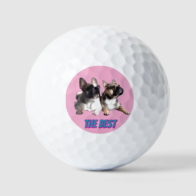 Pelotas De Golf Französische Bulldoggen Beste Freunde (Anverso)