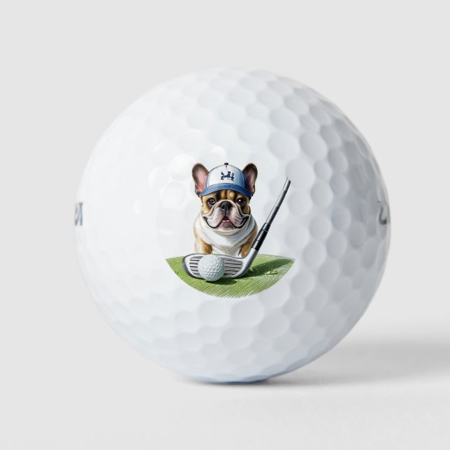 Pelotas De Golf Französischen Bulldoggen  (Anverso)