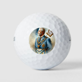 Pelotas De Golf Freemason Square y Compass Masonic Mason Master