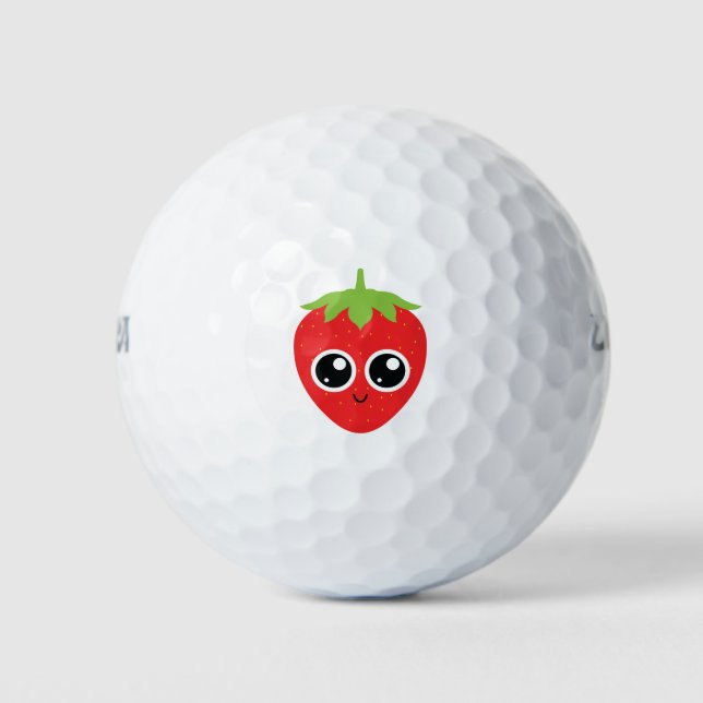 Pelotas De Golf Fresa divertida (Anverso)