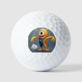 Pelotas De Golf „Fröhliches Einaugenmonster mit Geisterfreund“