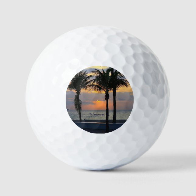 Pelotas De Golf Ft. Lauderdale Sunset (Anverso)