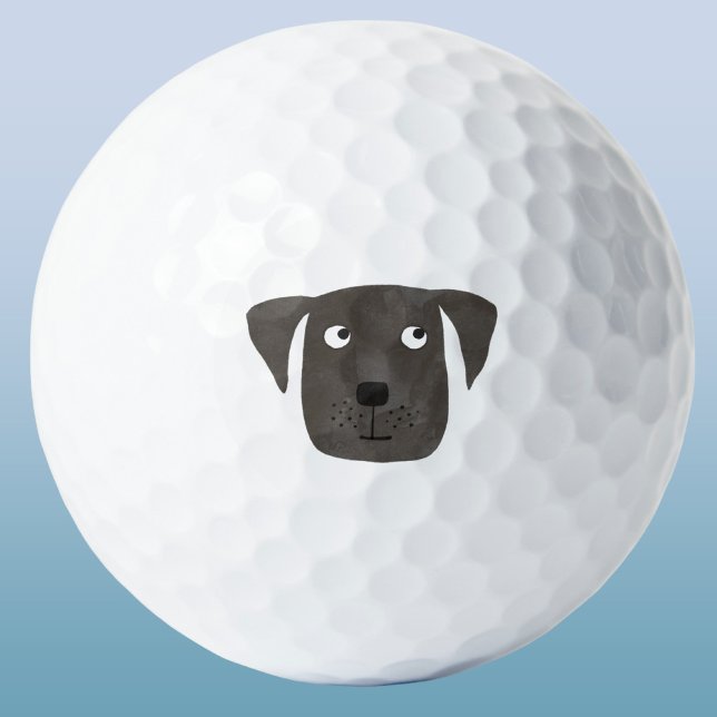 Pelotas De Golf Fun Cartoon Dog (Fun cartoon dog golf balls for pet and animal lovers)