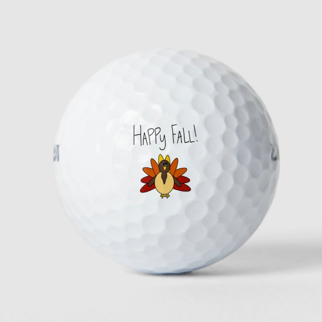 Pelotas De Golf Fun Fall Turkey (Anverso)