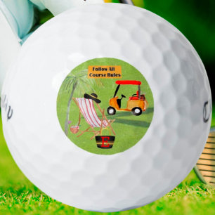Pelotas De Golf Fun Golf Course Rules Cart Beach Chair Monograma