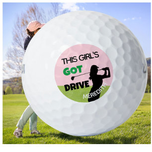 Pelotas De Golf Fun Golf Gal Swing Tiene Nombre De Unidad