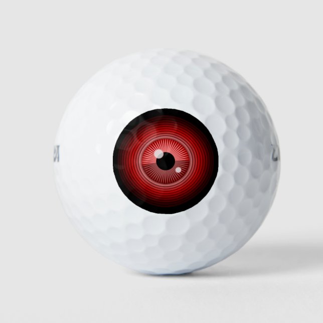 Pelotas De Golf Fundido Red Black Evil Devil Eye Magic Art (Anverso)