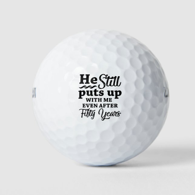 Pelotas De Golf Funny 50° Aniversario Boda (Anverso)