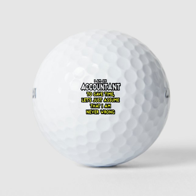 Pelotas De Golf Funny Accountant Gift Ideas Golf Balls (Anverso)