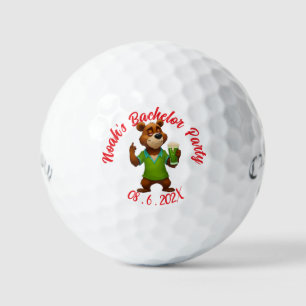 Pelotas de Golf Funny Bear   Diseño de cerveza y d