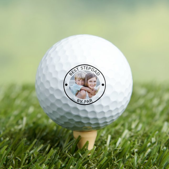 Pelotas De Golf Funny BEST STEPDAD BY PAR Photo Personalizado Colo (Camiseta in situ)