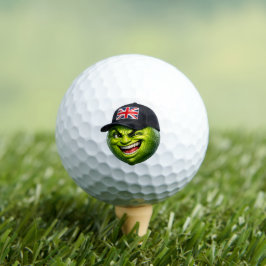 Pelotas De Golf Funny British limey with Union Jack