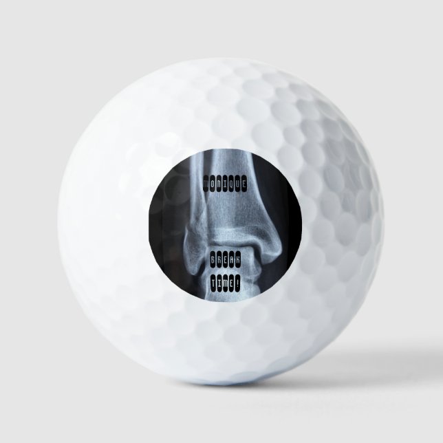 Pelotas De Golf Funny Broken Fibula Xray "Tiempo de descanso" (Anverso)