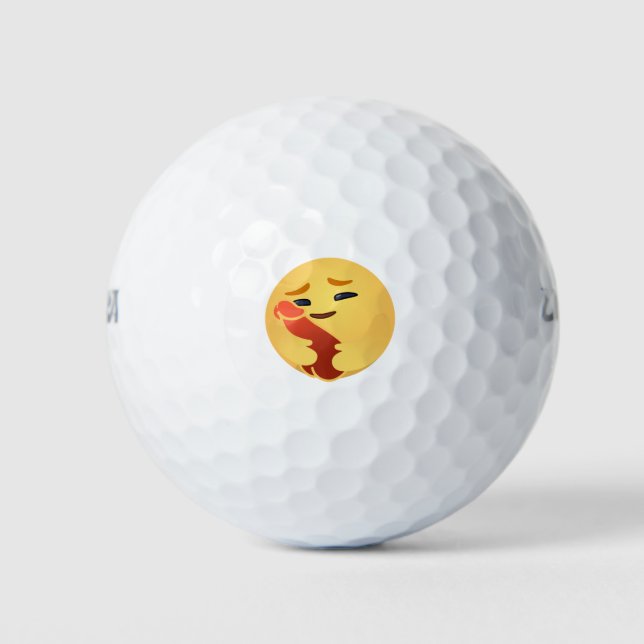 Pelotas De Golf Funny Care Emojis Facebook (Anverso)
