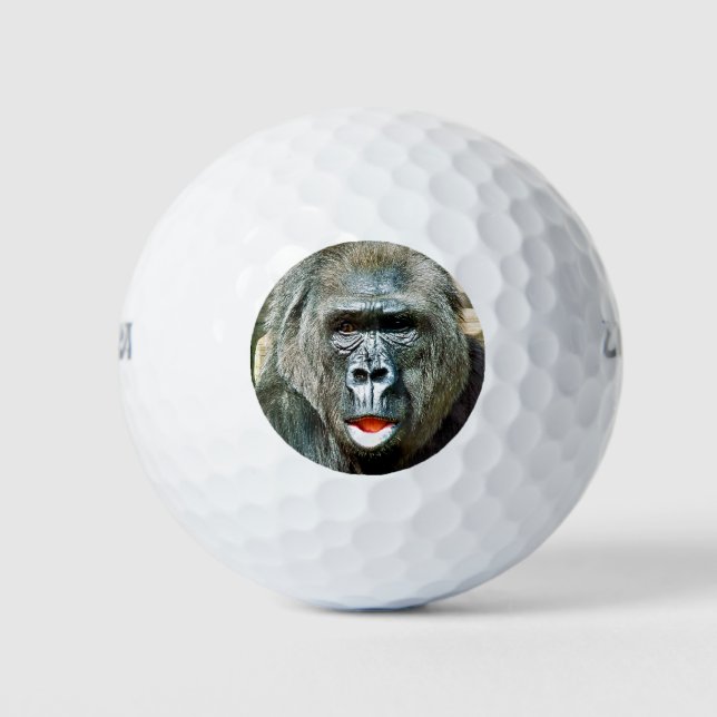 PELOTAS DE GOLF FUNNY CUTE GORILLA (Anverso)