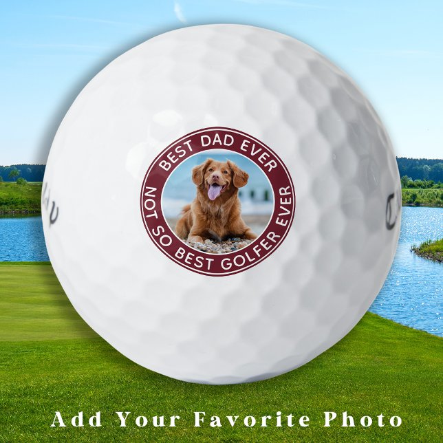 Pelotas De Golf Funny DAD Mascota Personalizado Perro Foto Golfer (Subido por el creador)