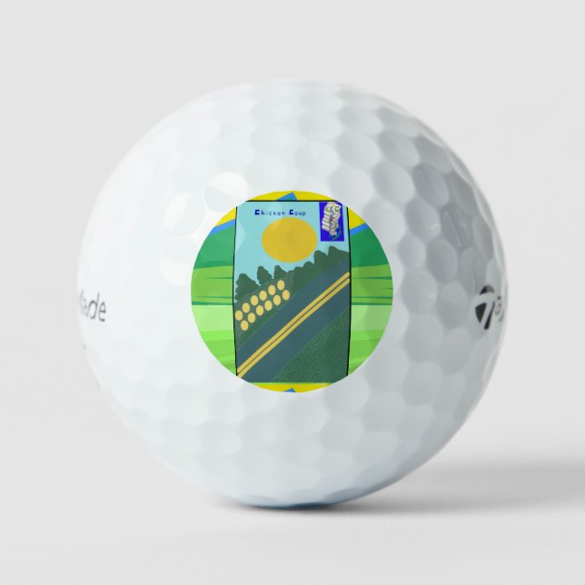 Pelotas De Golf Funny Eggs Crossing the Road (Anverso)