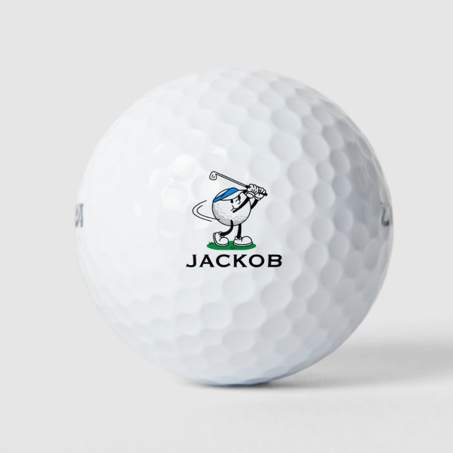Pelotas De Golf Funny Golf Ball Character Custom Name  (Anverso)