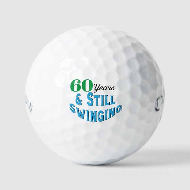 Pelotas De Golf Funny Golf Balls 60 cumpleaños (Anverso)