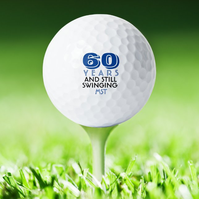 Pelotas De Golf Funny Golf Balls 60 cumpleaños fiesta Monogramada (Subido por el creador)