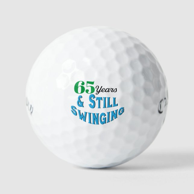Pelotas De Golf Funny Golf Balls 65º cumpleaños (Anverso)